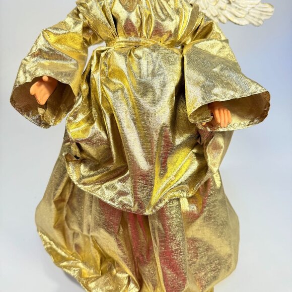 Angel Tree Topper Fontanini italian Style Elegant Gold Vintage Christmas Resin H - Picture 4 of 16